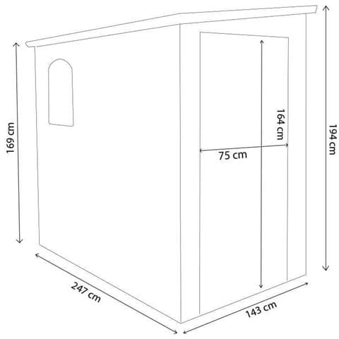Casetta Cottage Addossata Da Giardino Porta Attrezzi In Resina Effetto Legno Montmartre Grigio Chiaro - Foto 3