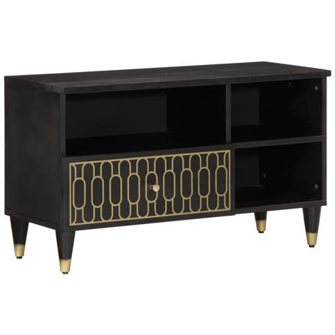 Mobile Porta Tv 80x33x46 Cm In Legno Massello Di Mango - Foto 1