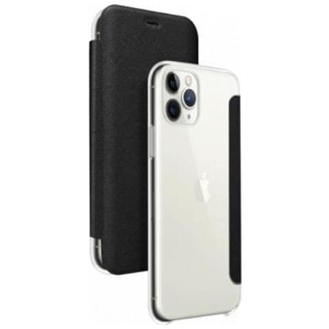 Custodia Per Iphone 11 Pro Funzione Stand Con Portacarte Integrato, Nero Transparente - Foto 1