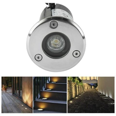 Faretto Segna Passo Calpestabile Led Luce Calda Segnapassi X Terra Giardino Ip65 - Foto 2