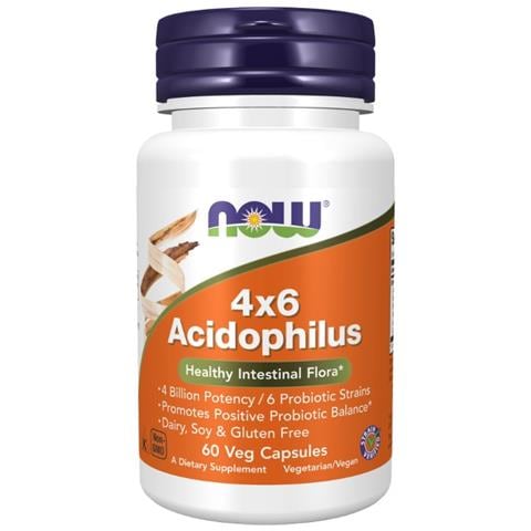 Acidophilus 4x6 60 Capsule Vegetali Now Foods - Foto 1