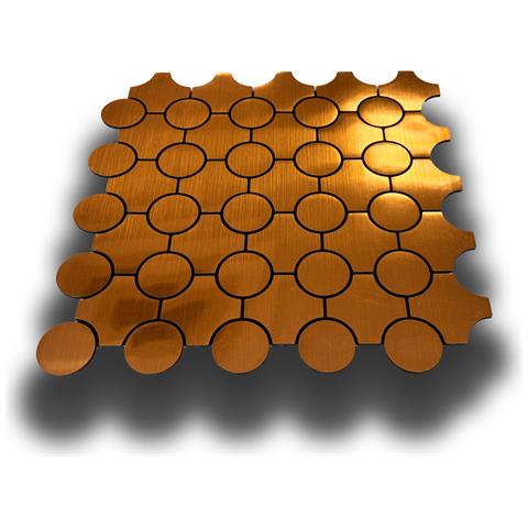 Piastrelle 3d Autoadesive In Pet Acustiche E Isolanti 30x30cm (4mm Spessore) Cerchi Oro - Foto 1