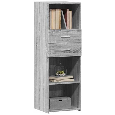 Credenza Grigio Sonoma 40x42,5x124 Cm In Legno Multistrato - Foto 3