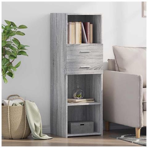 Credenza Grigio Sonoma 40x42,5x124 Cm In Legno Multistrato - Foto 1