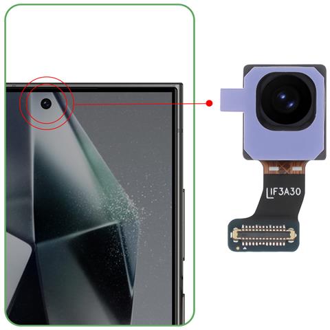 Fotocamera Frontale Per Samsung Galaxy S24 Ultra Sensore Selfie 12mp - Foto 3