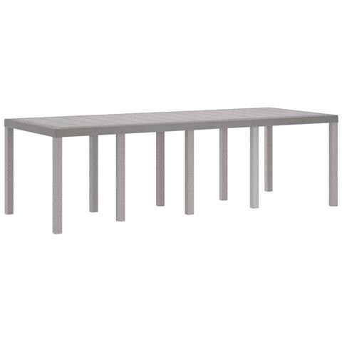 Tavolo da Giardino Grigio Chiaro 250x100x73 cm in Polyrattan - Foto 1