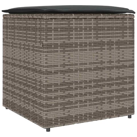 Box di Stoccaggio da Esterno Grigio e Grigio Scuro Rattan Grande - Foto 1