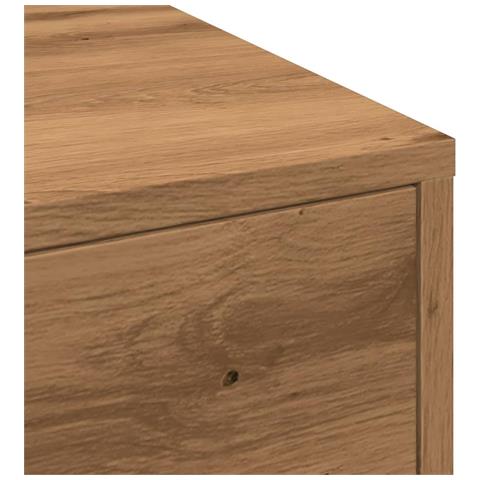 Mobile da Bagno Stretto con Ruote Rovere Artigianale Truciolato - Foto 9