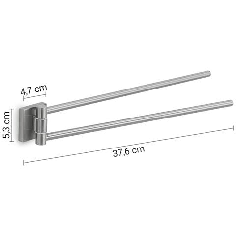 Portasalviette A Snodo Da Muro In Acciaio Inox Aisi 304 E Cromall Fj23 Serie Fuji Satinato - Foto 2