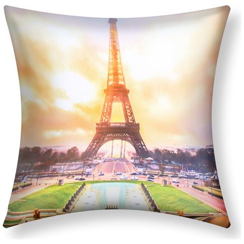 Set Di 2 Copricuscini 40x40 Cm Design Moderno Torre Eiffel - Foto 1
