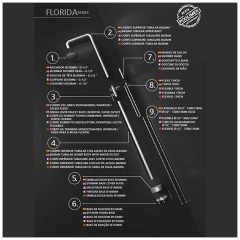 Imex Cascata Per Piscina In Acciaio 316 Con Diffusore Orientabile E Rubinetto Monocomando Florida - Foto 4