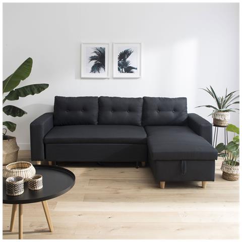 Divano Letto Angolare Wade 3 Posti Grigio Antracite - Foto 6