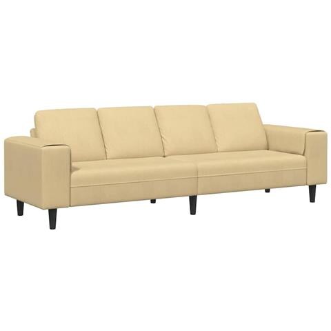 Divano in tessuto Grigio Verde 208 cm Tessuto in velluto a coste - Foto 1