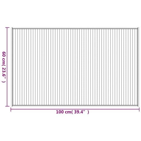 Tappeto Rettangolare Marrone Scuro 60x100 cm in Bambù - Foto 8