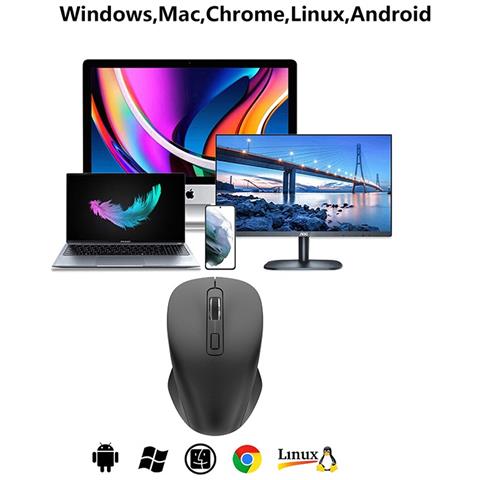 Mouse Wireless Silenzioso 2.4g Per Tablet, Pc E Uso Professionale - Foto 7