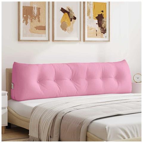 Cuscino per Schiena Rosa 180 x 24 x 50 cm Tessuto - Foto 2