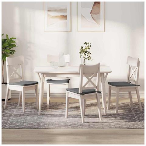 Cuscini per Seduta 4 pcs Grigio scuro 40 x 40 x 3 cm - Foto 2