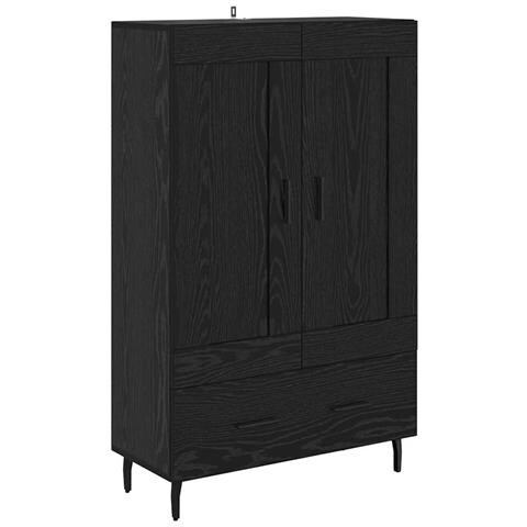 Credenza Rovere Nero 69,5 x 31 x 115 cm Legno multistrato - Foto 1