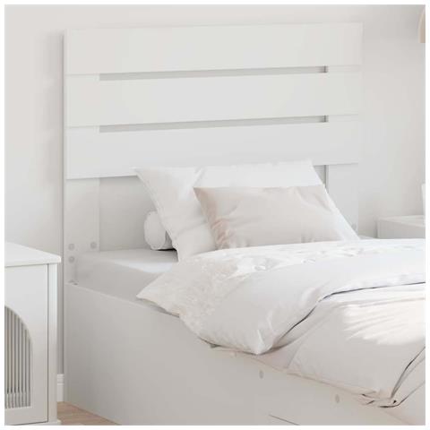 Testiera con testiera Bianco 80 cm Legno multistrato - Foto 2