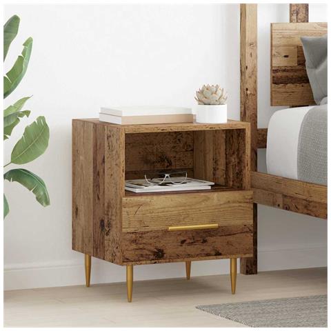 Comodino Marrone 40 x 35 x 47,5 cm Legno multistrato - Foto 2