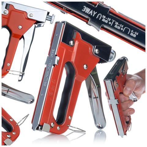 Zszywacz Metallico Regolabile Red Killer - Magazzino 115 Punti | Set Con Cacciavite Angolare E 10 Bit | Lavori Di Montaggio E Decorazione - Foto 1