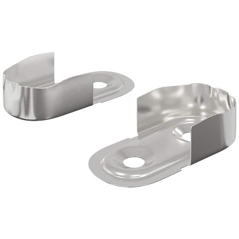 Braccio per asta dell'armadio 2 pcs Zinco Bianco Ferro - Foto 1