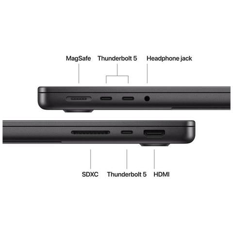 MacBook Pro 14" Chip M5 10-core CPU 10-core GPU 16GB 512GB SSD Nero Siderale Layout QWERTZ - Foto 4