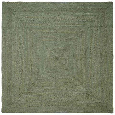 Tappeti per area Quadrato Verde Oliva 240 x 240 cm Juta - Foto 1