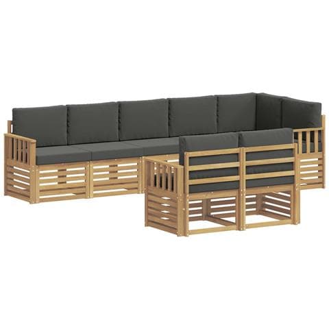 Set di divani da esterno 8 pcs Bianco e Antracite - Foto 1