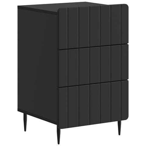 Armadio da Notte Nero 43x 41 x 68 cm Legno ingegnerizzato - Foto 1