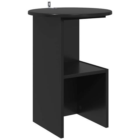 Tavolo laterale Rovere Nero Ø 39,5 x 55 cm Legno ingegnerizzato - Foto 1
