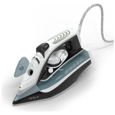 IR302BL ferro da stiro Ferro da stiro a secco e a vapore Piastra in Ceramica 2400 W Nero, Blu, Bianco - Foto 1