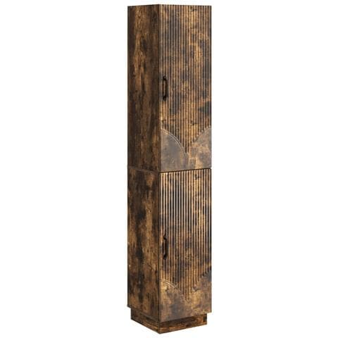 Set di armadi 2 pcs Rovere Fumo Legno ingegnerizzato - Foto 1