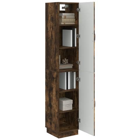 Set di armadi 2 pcs Rovere Fumo Legno ingegnerizzato - Foto 2