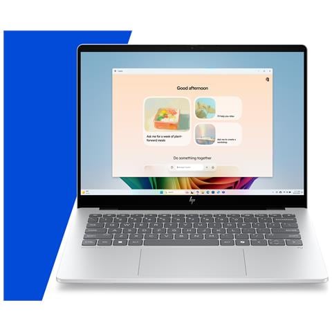 E4EV4EA laptop Copilot+ PC Intel Core Ultra 5 325 Computer portatile 35,6 cm (14") 2K 16 GB LPDDR5x-SDRAM 512 GB SSD Wi-Fi 7 (802.11be) Windows 11 Home Argento - Foto 2