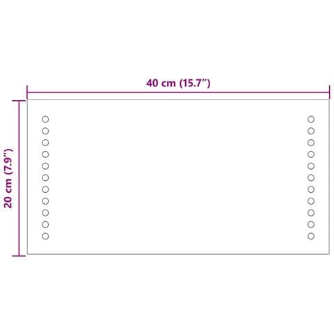 Specchio da bagno LED Trasparente 40 x 20 cm vetro temperato - Foto 9