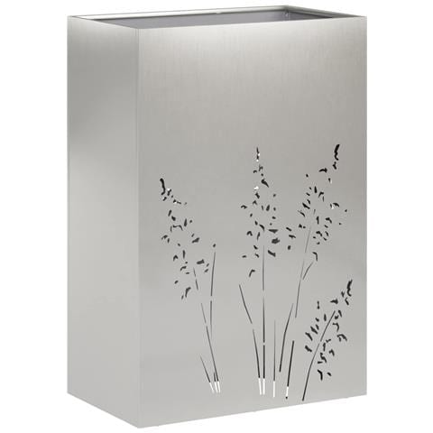 Vaso da giardino Argento 50 x 30 x 75 cm Acciaio Inox - Foto 1