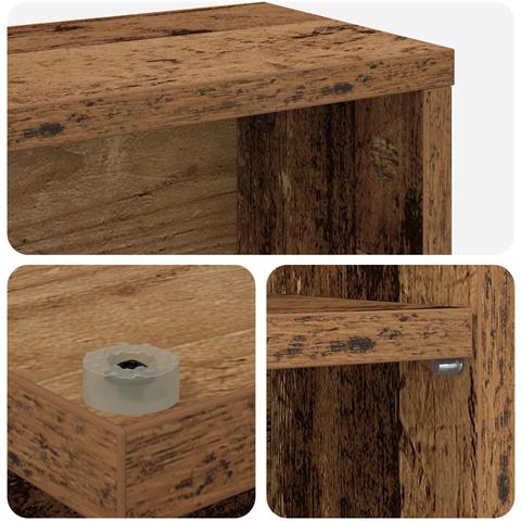 Mobile per CD 2 pz Legno di quercia 33 x 23,5 x 97,5 cm - Foto 9
