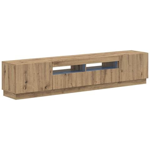 Mobile TV LED a 5 pezzi Rovere Artigianale Legno ingegnerizzato - Foto 1