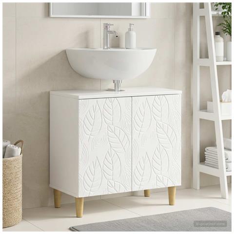 Armadio per Lavabo da Bagno DELFT Bianco Lucido - Foto 2