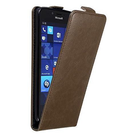 Custodia Compatibile Con Nokia Lumia 950 In Bruno Caffè - Coperchio Protettivo In Design Flip Con Chiusura Magnetica - Foto 1