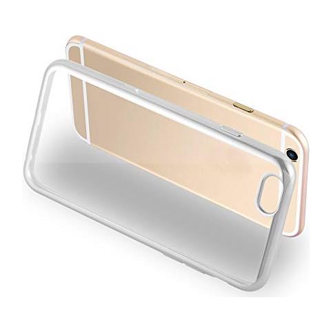 Custodia Compatibile Con Apple Iphone 6 / Iphone 6s In Argento Cromato - Coperchio Protettivo In Silicone Tpu Flessibile - Foto 2
