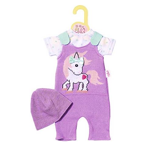 870549 Dolly Moda - Tutina In Maglia, Con Berretto, 43 Cm, Colore Lilla / bianco - Foto 1