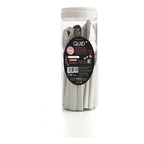 Fresia Set Di 24 posate Con Manico Bianco, Acciaio Inox, Bianco, 9 x 9 x 24 cm - Foto 2