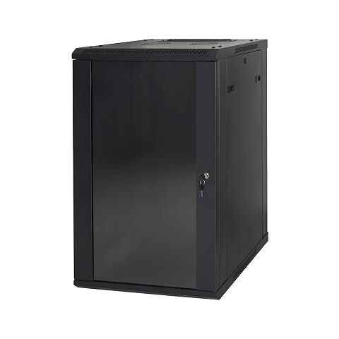 Armadio Rack 19"" 18 Unita Da Muro (a) 900 (l) 600 X Profondita 600 Mm. Colore Nero Porta Vetro - Foto 1