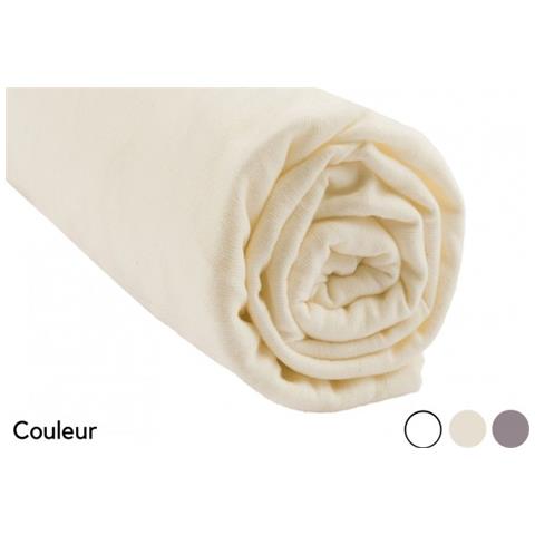 Lenzuolo Con Angoli 100% Cotone Bio Per Letto 140x190 / 140x200 Cm - Ecru - Foto 3