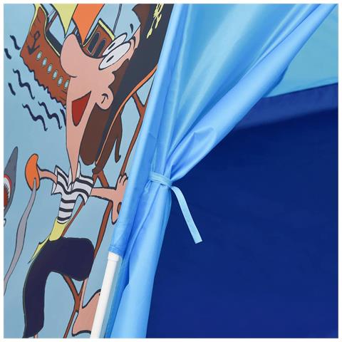 Tenda Da Gioco Per Bambini Blu Con 250 Palline 120x120x90 Cm - Foto 2