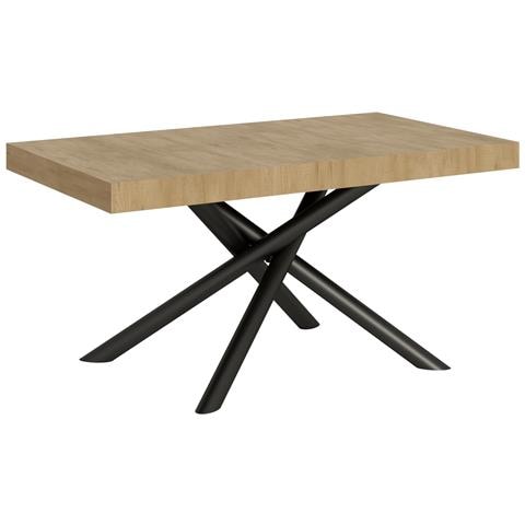 Tavolo Allungabile 90x160/420 Cm Famas Telaio Antracite - Quercia Natura - Foto 6