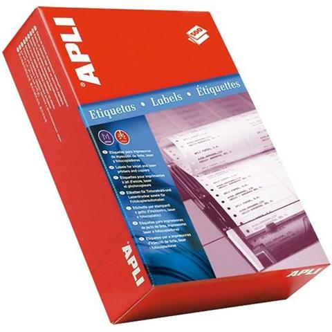 Adesivi /etichette Apli Stampante A Matrice 500 Foglie 88,9 X 23,3 Mm Bianco - Foto 1
