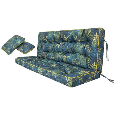 Cuscino Per Altalena Hollywood, Morbido Cuscino Per Seduta, Resistente Cuscino Per Altalena Da Giardino, Cuscino Adatto Per Roulotte, Cuscino Per Panca Con Schienale. Larghezza 100 Cm - Erba Verde - Foto 1